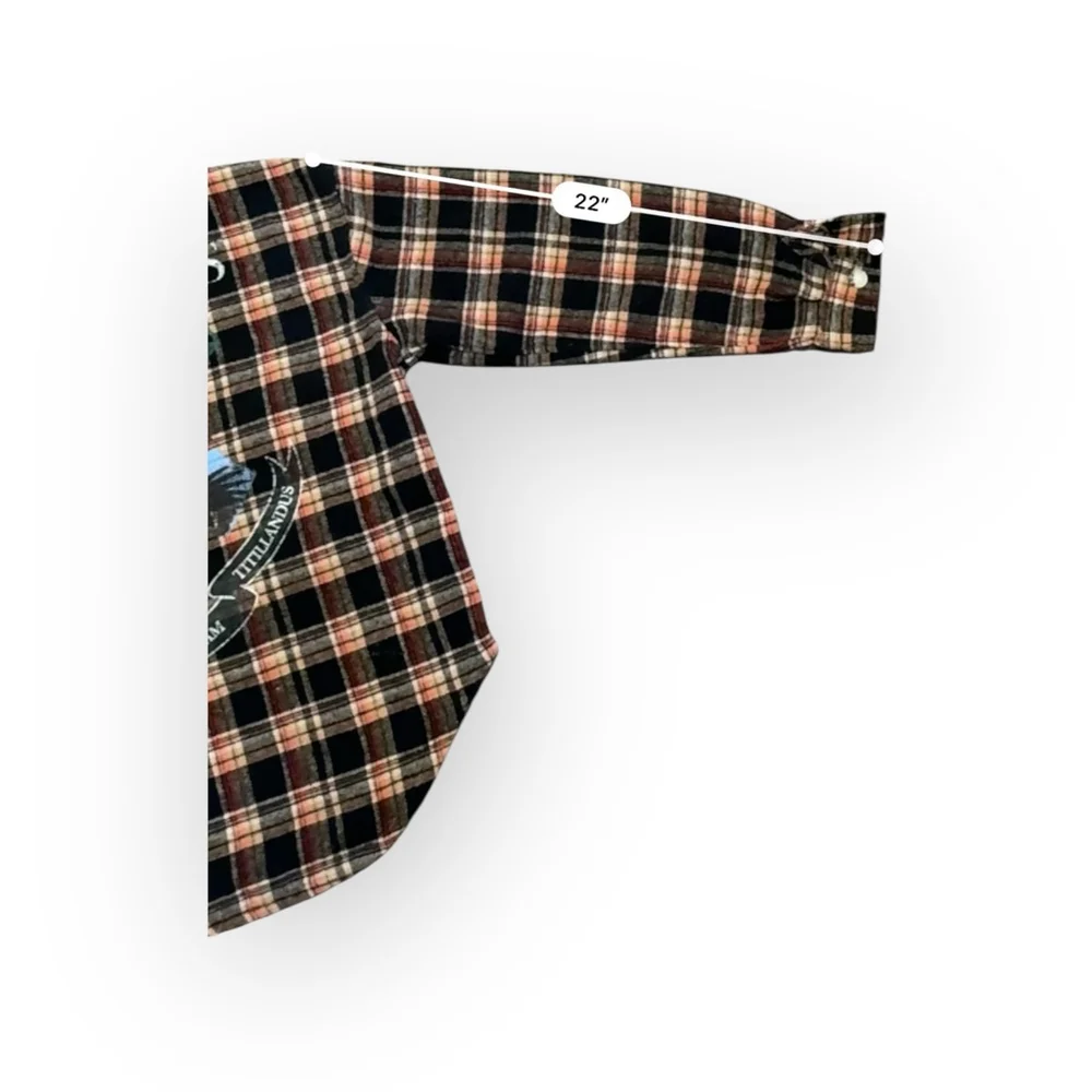HARRY POTTER Womens HOGWARTS Flannel Plaid Pocket Shirt Jacket Wool Blend Sz M - Picture 8 of 12